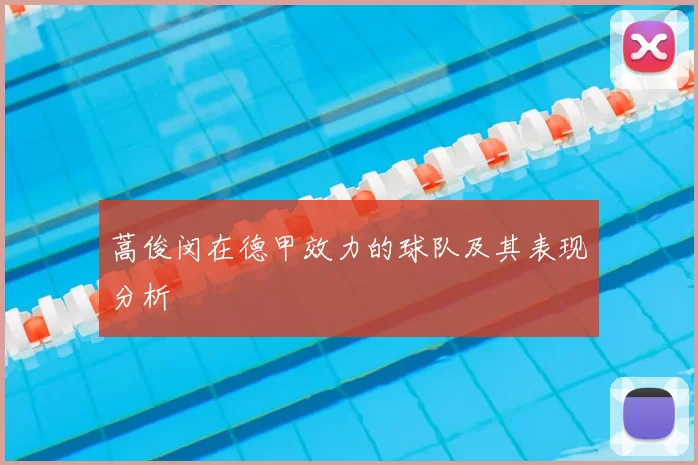 蒿俊闵在德甲效力的球队及其表现分析