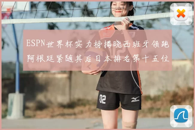 ESPN世界杯实力榜揭晓西班牙领跑阿根廷紧随其后日本排名第十五位