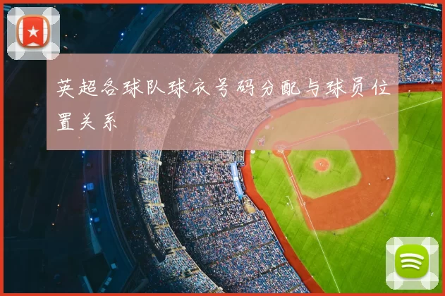英超各球队球衣号码分配与球员位置关系